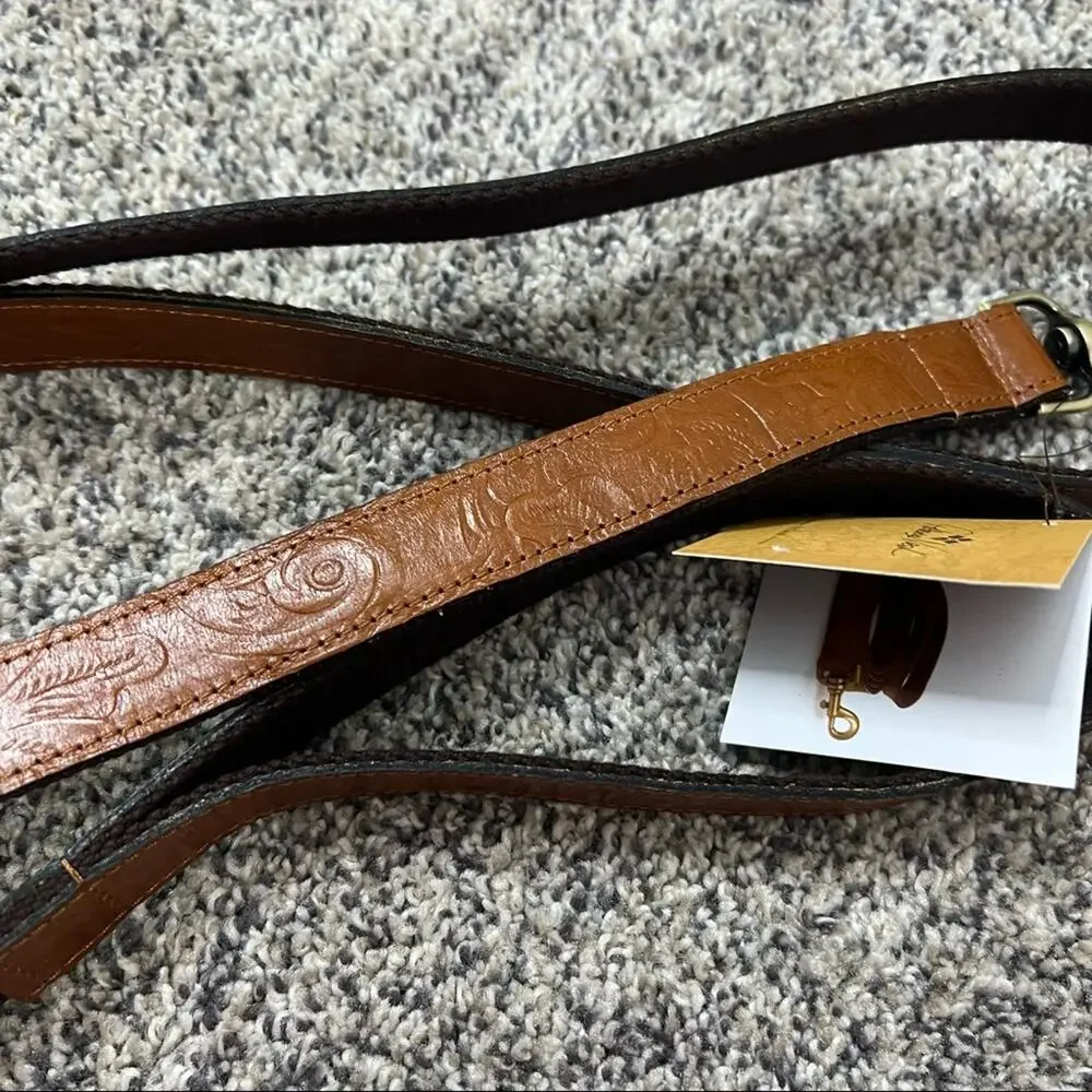 NWT PATRICIA NASH Tooled Florence 1” Leather Dog Leash
